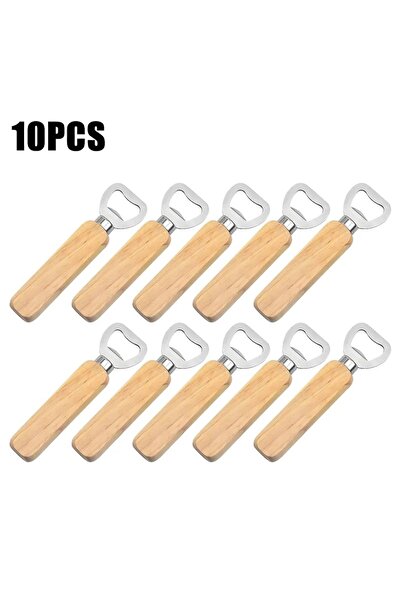 Choice 10 pieces Popular Beer Bottle Opener with Thickened Stainless Steel Wooden Handle Capable of Opening