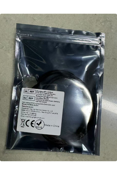 Choice كابل تمديد HDMI أسود بطول 0.25 متر، يدعم كابل تمديد HDMI 2.0 ذكر إلى أ...