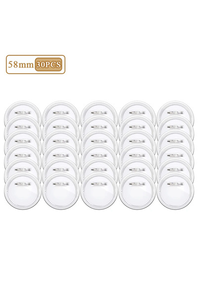 Choice مجموعة صنع الشارات 58 مم - 30 قطعة، أزرار دبابيس دائرية DIY، لوازم بطاقات الأسماء المخصصة، دبابيس التنكر