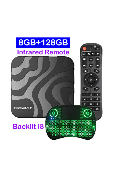 Choice EU Plug 8G 128G Keyboard T95 Max Android 14 TV Box 2025 8K Ultra 8GB Ram 64GB 128GB Rom Allwinner H6