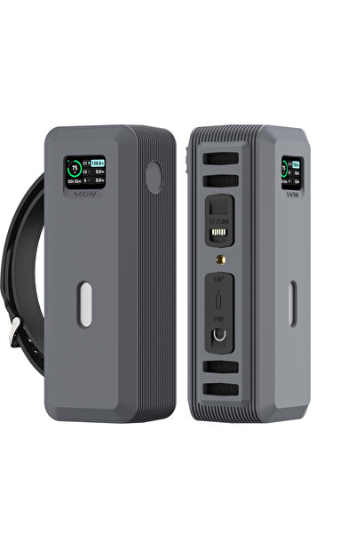 Choice Gray Silicone Case for Anker 737 Power Bank 140W 24000mAh PowerCore Charger TF/SIM card PIN storage