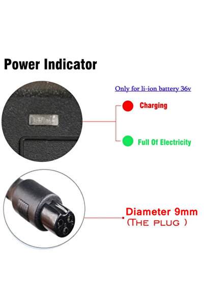 Choice شاحن ليثيوم 42 فولت 2 أمبير بمقبس أوروبي لشحن سكوتر التوازن الذاتي الكهربائي ولوح التحليق