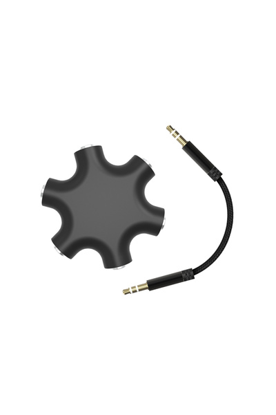 Choice 1pack Splitter audio splitter 5-Way Multi Headphone Splitter 3.5mm Audio Stereo Splitter Cable 1 Mal