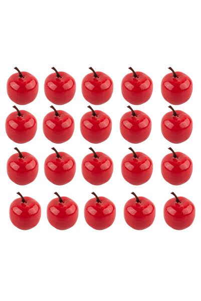 Choice 20 قطعة من الفاكهة الاصطناعية، تفاح صناعي، فواكه بلاستيكية مزخرفة، فاك...