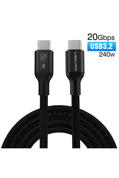 Choice كابل USB 3.2 Gen2*2 كامل الوظائف 3 أمتار 20 جيجابت في الثانية 240 واط ...