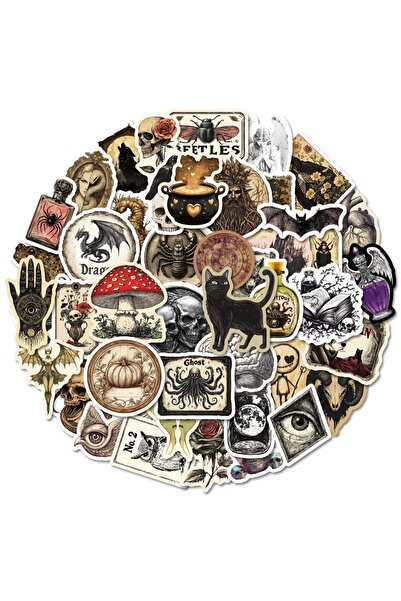 Choice ملصقات زجاجات جرعات الصيدلي القوطية متعددة الألوان، 50 قطعة، ملصقات يدوية الصنع، قصاصات، أمتعة الهاتف