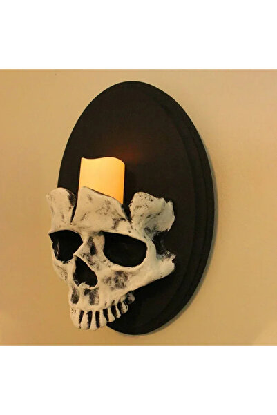 Choice قطعة واحدة من الراتنج الحرفي بالجملة ديكور المنزل هيكل عظمي شمعدان قلا...