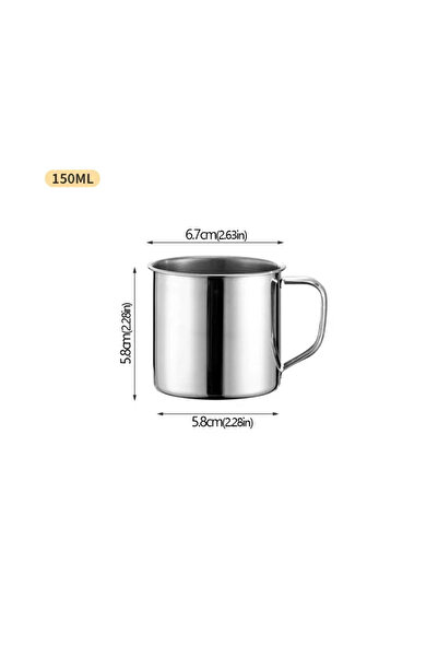 Choice كوب من الفولاذ المقاوم للصدأ بسعة 150 مل 50-400 مل كوب قهوة محمول للتخ...