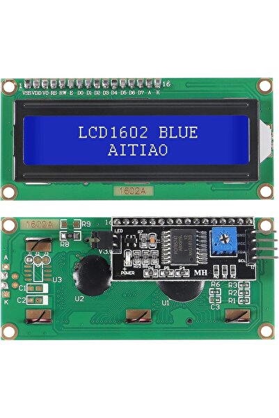 Choice1 Blue I2C 1602 LCD Display Module IC I2C TWI 16x2 Characters Serial In...