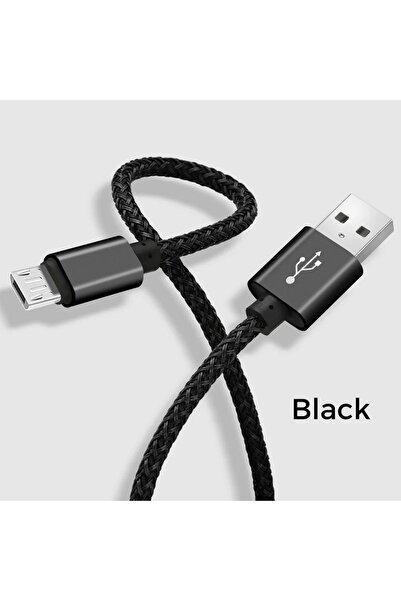 Choice كابل USB-A أسود بطول 2 متر إلى كابل Micro USB، كابل شحن سريع 2.4 أمبير...