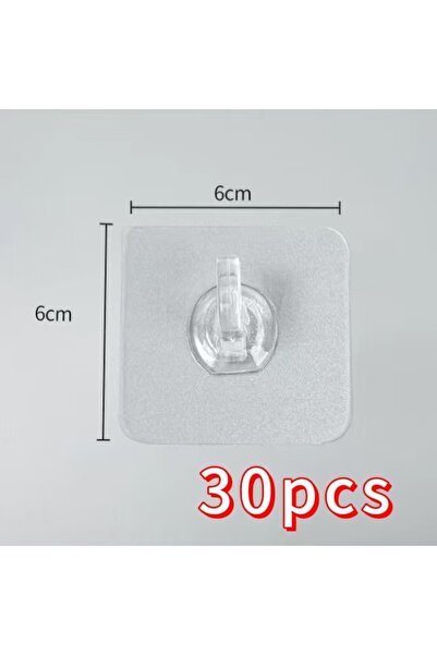 Choice style01-30pcs 5-50Pcs Self-adhesive Hooks Transparent Door Wall Hook Child Heavy Load Rack Kitchen B