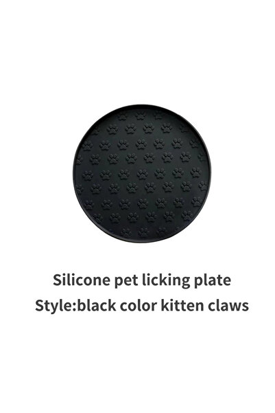 Choice Black(small claws) Coffee/pink/gray/black silicone pet meal pad, dog leak-proof feeding pad, round f