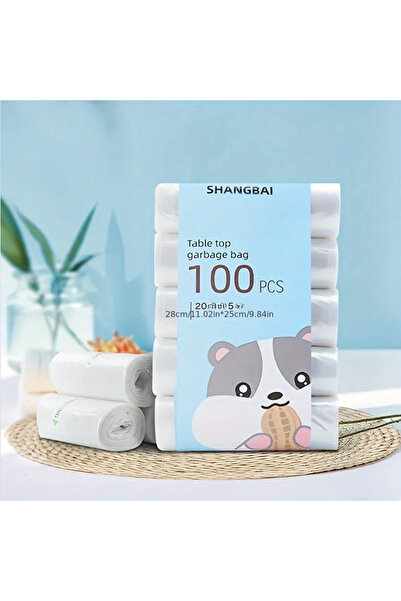 Choice 200 قطعة بيضاء 2-5 لفات/عبوة أكياس قمامة صغيرة شفافة سميكة محمولة متين...