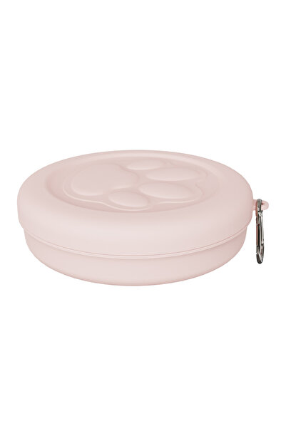 Choice وعاء طعام وماء محمول للكلاب الأليفة باللون الوردي الفاتح، وعاء شرب متي...