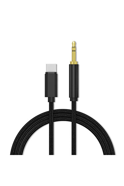 Choice كابل صوت USB Type C إلى 3.5 مم AUX أسود لسماعة الرأس ومحول مقبس سماعة الرأس AUX للسيارة لهاتف iPhone