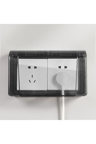 Choice Black PS Plastic Splashproof Box New Thickened Self-adhesive Outlet Socket Waterproof Cover Double-p