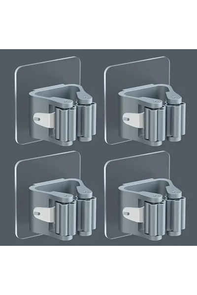 Choice 4 قطع من حامل الممسحة والمكانس المثبت على الحائط سهل التركيب - لاصق قو...