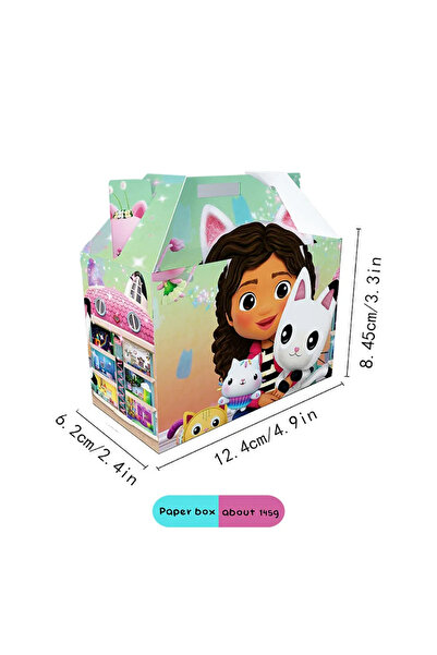 Miniso paper box 10pcs Gabby Dollhouse Candy Boxes Popcorn Boxes Party Accessory Snacks Boxes Boy Girl Birt