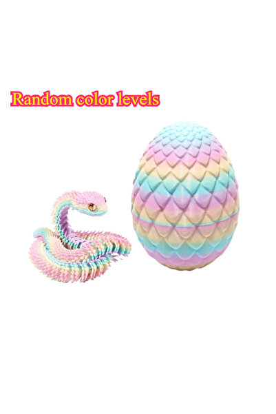 Choice Candy Rainbow03 ثعبان مطبوع ثلاثي الأبعاد مع مفصل بيضة يحرك الثعبان زخ...