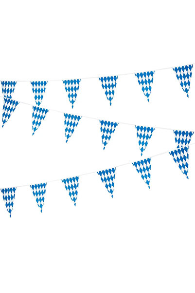 Choice 10 أمتار بدون نمط 10 أمتار لافتات بلاستيكية زرقاء بيضاء شبكية علم مهرج...