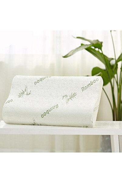 Choice وسادة من الخيزران مقاس 50×30 سم، 4 وسائد من إسفنج الذاكرة مع غطاء قابل...