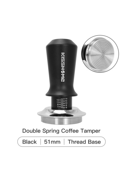 Choice8 51mm-Black Thread Coffee Tamper Ctant Pressure Double Spring 51mm 53m...