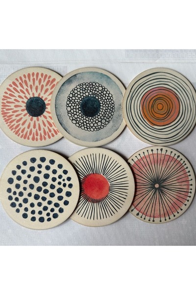 Choice A Set of 6 Tropical Fruit Design Coaster- Premium Heatproof & Slip-Resistant, Charming Table Accent.