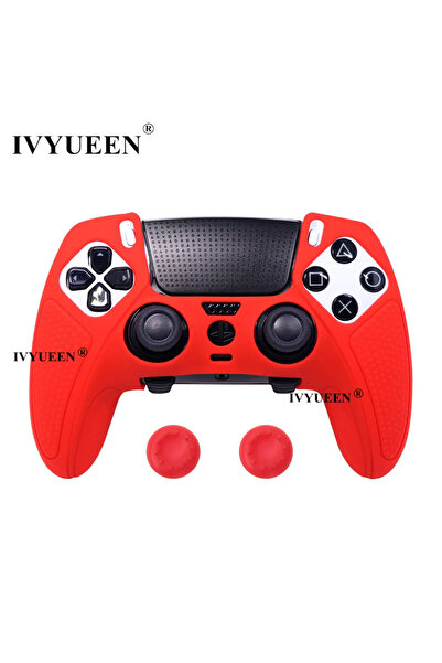 Choice Red IVYUEEN Soft Silicone Case for PlayStation 5 PS5 DualSense Edge Co...