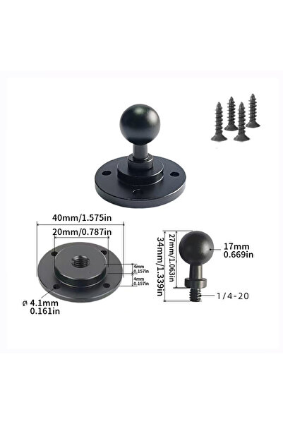 Choice 1 قطعة 17 مم 40 قاعدة 17 مم رأس كروي 25 مم/40 مم قاعدة محول مشبك تثبيت...