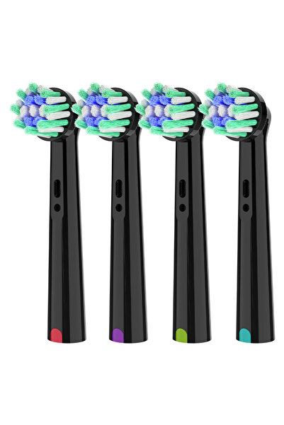 Choice Black-4 Pcs Cross Action Electric Toothbrush Replacement Heads Compati...