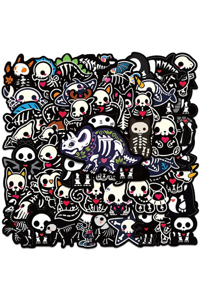 Choice ملصقات حيوانات كرتونية متعددة الألوان، 50 قطعة، ملصقات رعب لطيفة، ملصق...