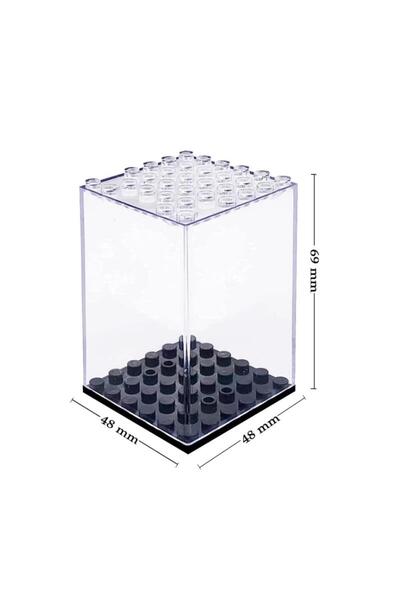 Choice 16pcs 8,12,16pcs Building Block Dustproof Transparent Cover Accessories Rectangular Display Box For