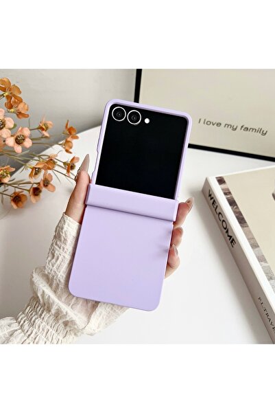 Choice جراب هاتف Galaxy Z Flip6 بلون دوبامين كاندي غير لامع أرجواني اللون لها...