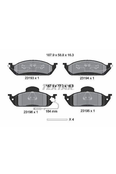 TEXTAR Комплект спирачни накладки за дискови спирачки Mercedes-Benz M-класа