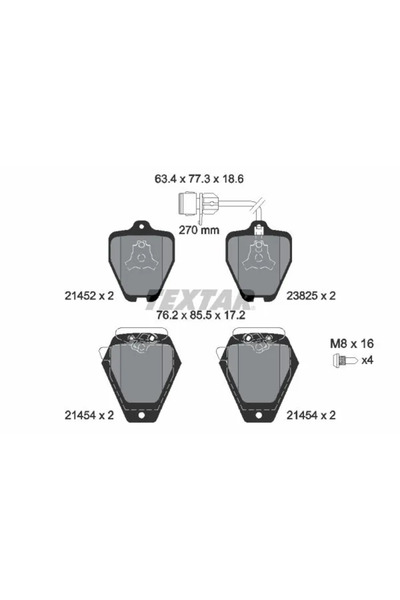 TEXTAR Set Placute Frana Frana Disc Audi 100 C4/A6 C4/A8 D2