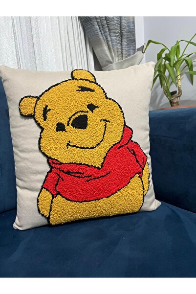 Colore Winnie The Pooh Punch Kırlent Kılıfı /El İşi Punch Kırlent 40x40