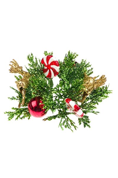 MYONNA IT & E- COMMERCE Inel decorativ pentru lumânare de Crăciun, sclipici v...