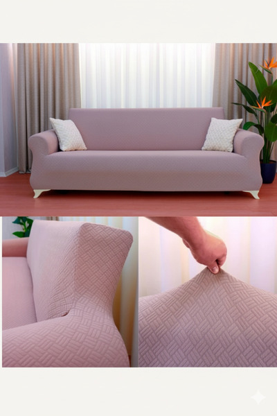 kutlale Jacquard Sofa Couch Bed Cover Basket Pattern 3 Seater (1 Piece)