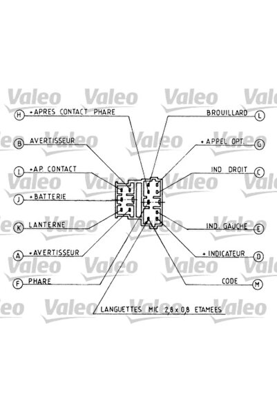 VALEO Comutator Coloana Directie Peugeot 106 1/306