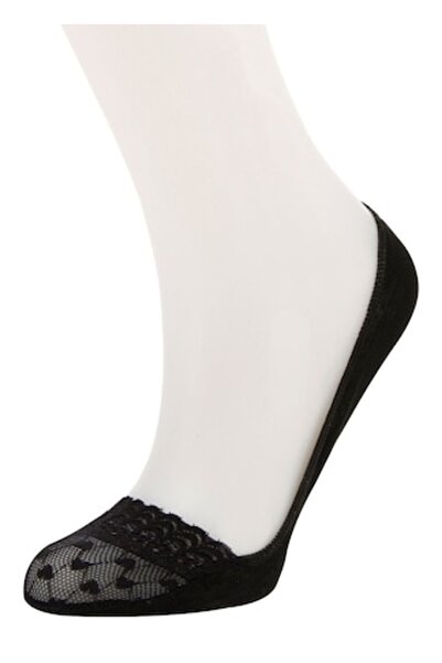 MYONNA IT & E- COMMERCE Seamless Ballerina Socks with Gel Pads and Lace, Black, One Size - MYONNA