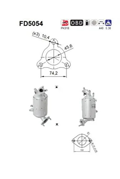 As Filtru Funingine/Particule Sist.De Esapament Hyundai I40 1/IX35 Kia Carens...