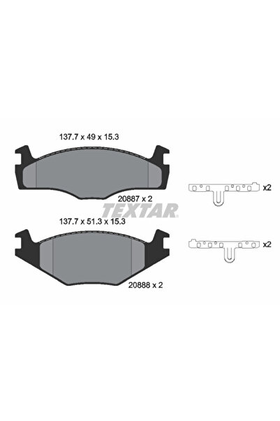 TEXTAR Set Placute Frana Frana Disc Seat Cordoba/Ibiza 2 Vw Golf 1/Golf 2/Jet...