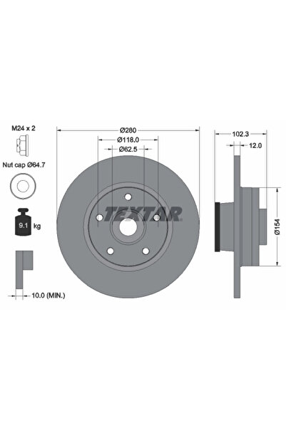 Krieger Disc Frana Nissan Primastar Bus/Primastar Caroserie Opel Vivaro A Bus...