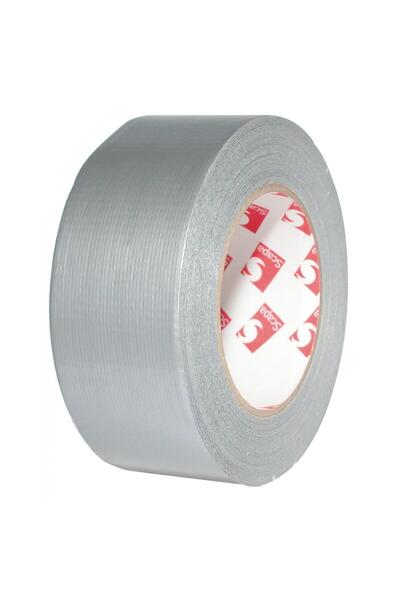 Home Bandă adezivă, cu inserție textilă, gri, 50 m