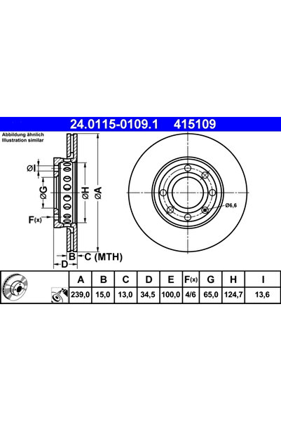 Ate Disc Frana Audi A2 Vw Lupo 1