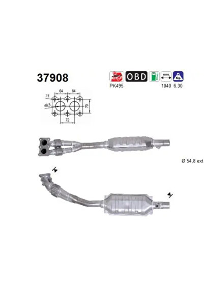 As Catalizator Skoda Octavia 1 Vw Bora/Golf 4/New Beetle