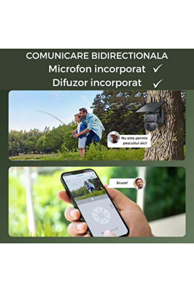 Taggo 5MP 4G Solar-Powered Camouflage Surveillance Camera with Rain Charging