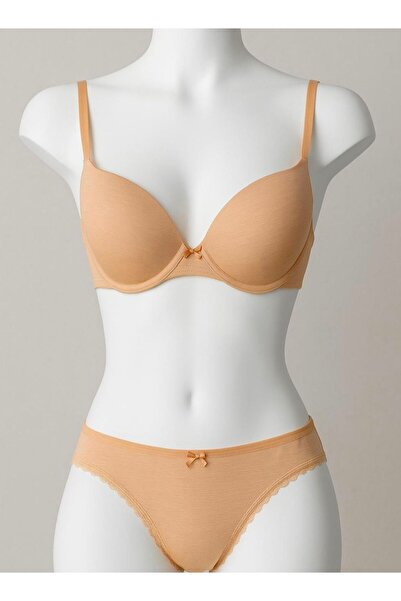 DiEr Underwear Ten Rengi Mikro Sütyen Likralı Destekli Sütyen Külot Takımı