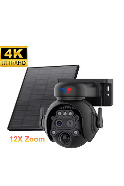 Taggo Dual Lens 4K Surveillance Camera with Solar Charging & 12X Zoom