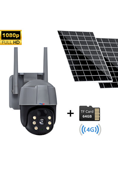Taggo Solar 4G Surveillance Camera, 5MP, 10X Zoom, Full HD, SIM Compatible
